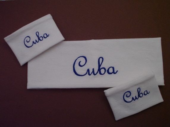 Hímzett Cuba mintás szett